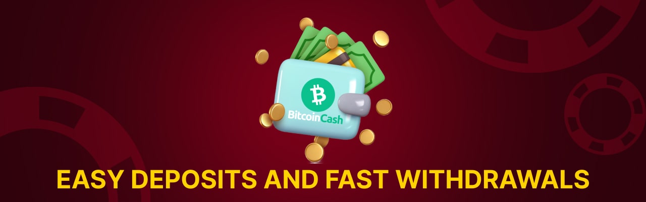 Bitcoin cash casinos deposits withdrawals