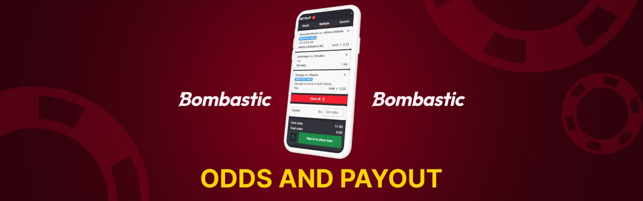 Bombastic sports bet odds and payout