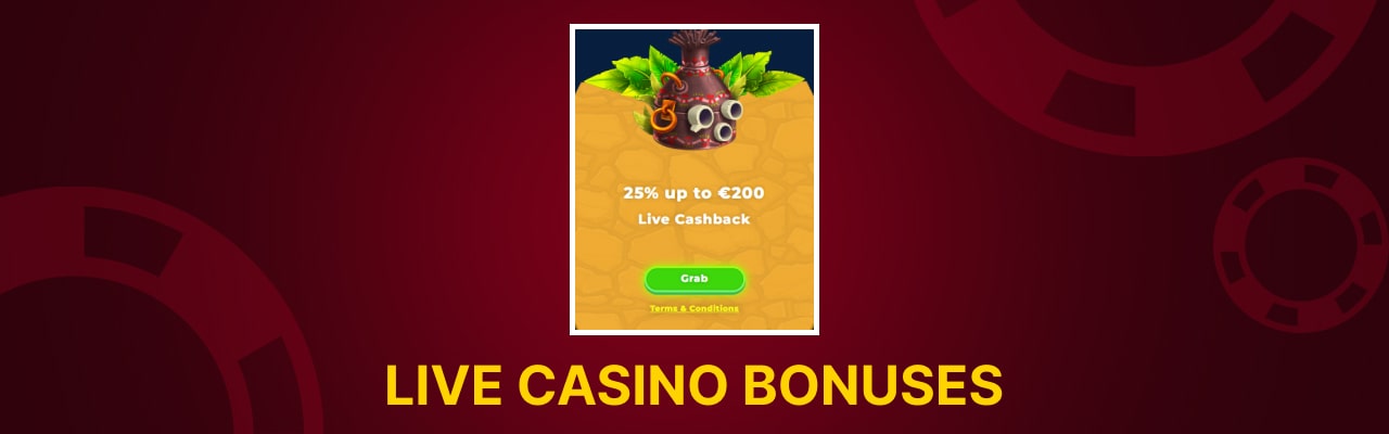 Bonuses for wazamba live casino games