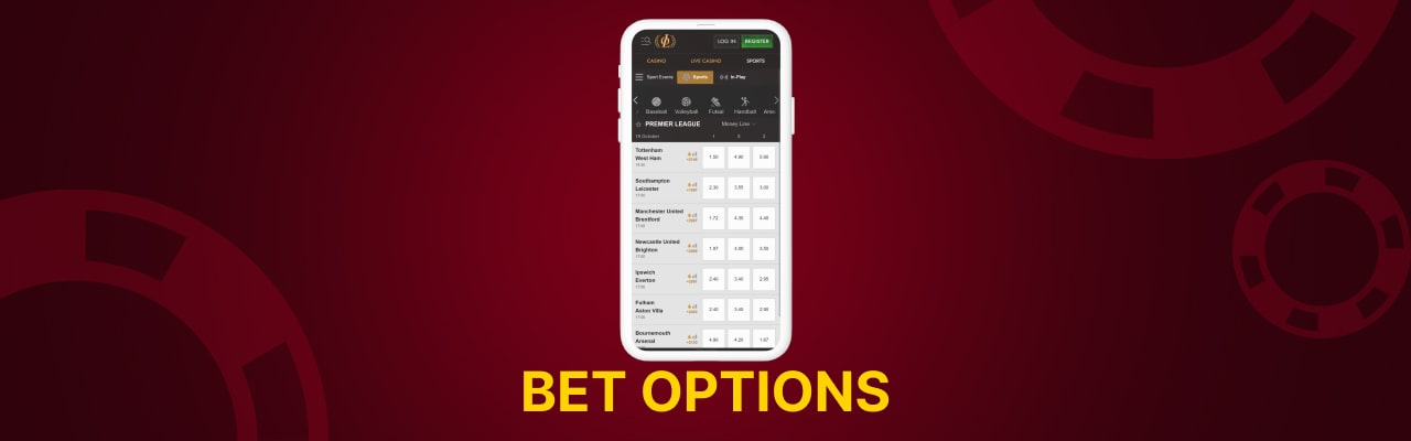 Legiano bet options