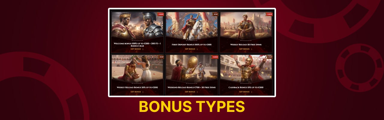 Legiano bonus types