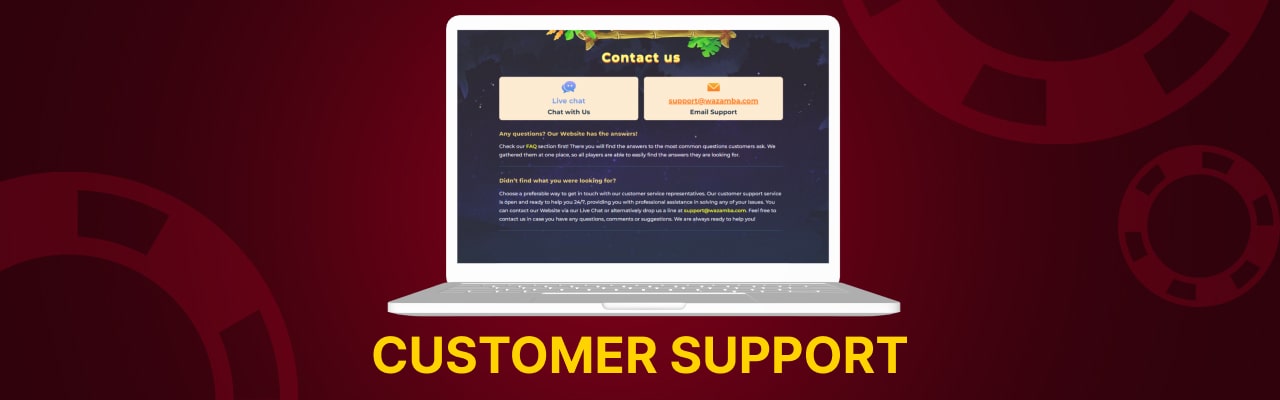 Wazamba customer support